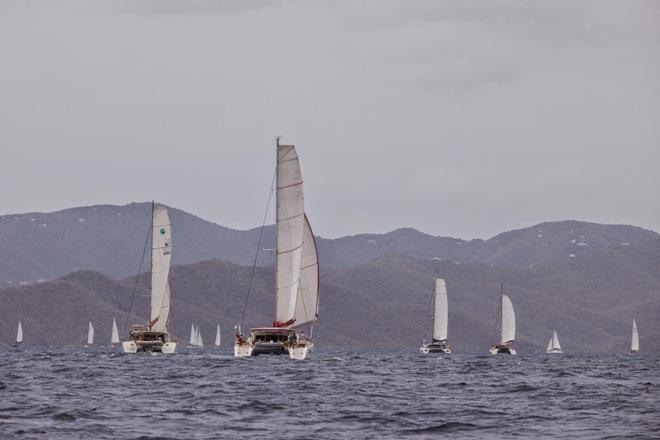 Multihulls set sail from Nanny Cay - 2015 ARC Portugal © WCC / Alastair Abrehart