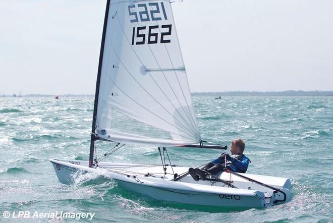 Matthew Caiger gets to grips with his new RS Aero in testing conditions. - 2015 RS Aeros UK Series &copy;  LPB Aerial Imagery