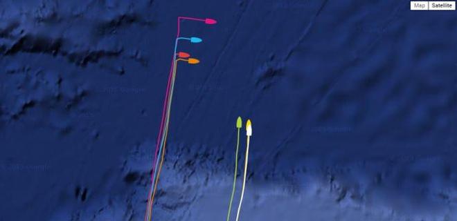 Positions at: 9 June 18:44 UTC - Leg 8 to Lorient – Volvo Ocean Race 2015 © Volvo Ocean Race http://www.volvooceanrace.com