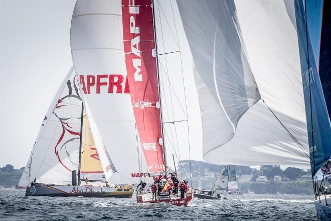MAPFRE and Abu Dhabi Ocean Racing - Volvo Ocean Race - Lorient In-Port Race © Maria Mui–a / MAPFRE