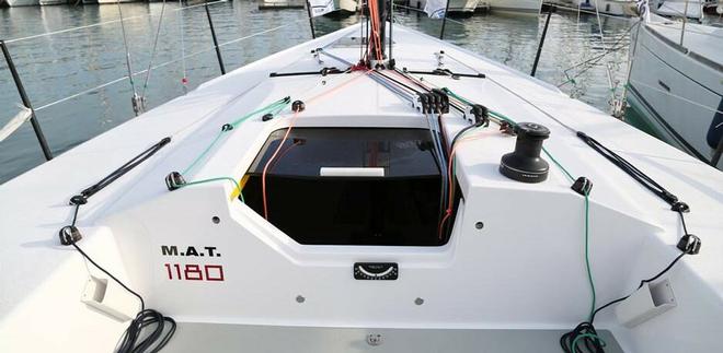 Offset companionway hatch and all the strings leading into the pit &copy; CFM/M.A.T. Yachts