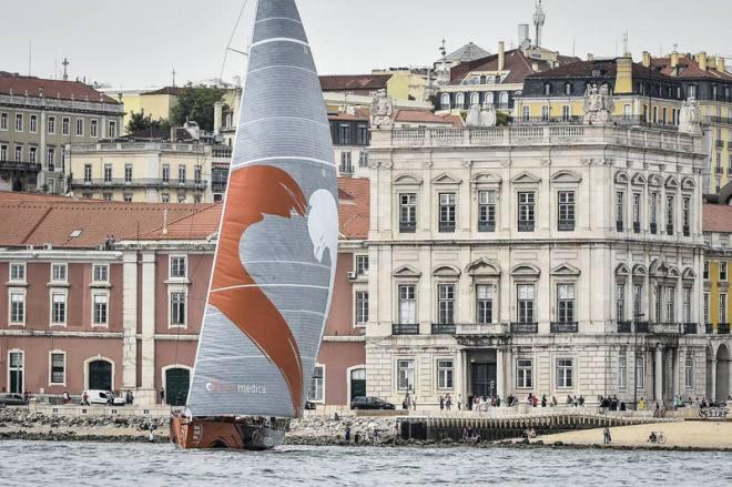 Start of Leg 8 from Lisbon to Lorient.,Team Alvimedica - Volvo Ocean Race 2015 © Ricardo Pinto / Volvo Ocean Race