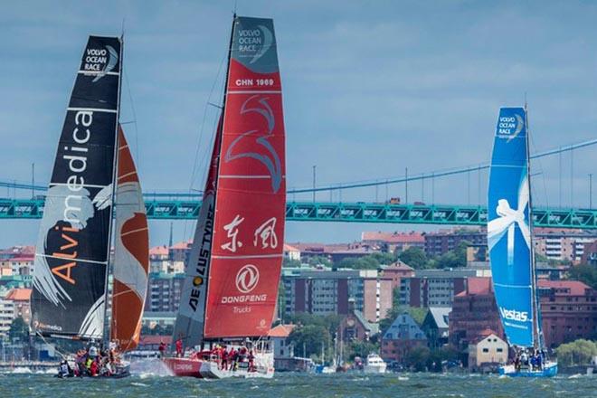  June 25,2015. The fleet during the ProAm 1 Race in Gothenburg.  © Victor Fraile/Volvo Ocean Race http://www.volcooceanrace.com