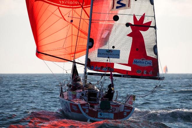 Jeremie Beyou (Maitre Coq) lors de la 2eme etape - 2015 Solitaire du Figaro – Eric Bompard Cachemire © Alexis Courcoux