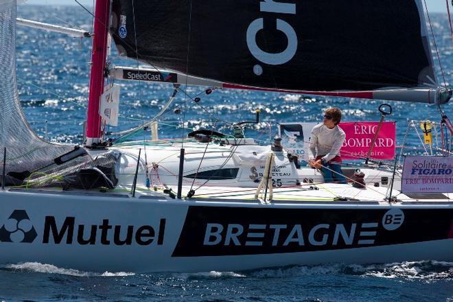 Sebastien Simon (Bretagne Credit Mutuel Espoir) lors de la 2eme etape  - 2015 Solitaire du Figaro – Eric Bompard Cachemire © Alexis Courcoux