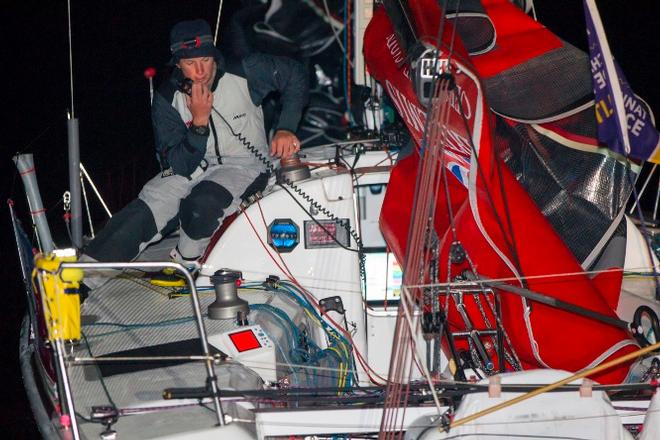 Abandon de Nick Cherry (Redshift) lors de la 3eme etape - 2015 Solitaire du Figaro – Eric Bompard Cachemire © Alexis Courcoux
