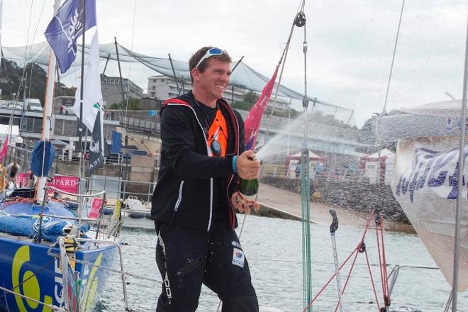 Xavier Macaire (Skipper Herault) 3eme de la 3eme etape - 2015 Solitaire du Figaro – Eric Bompard Cachemire © Alexis Courcoux