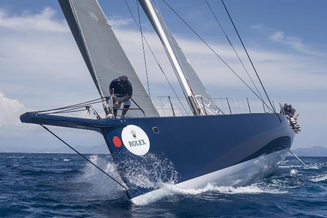 MAGIC CARPET CUBED, GBR bowman in action - 2015 Giraglia Rolex Cup ©  Rolex / Carlo Borlenghi http://www.carloborlenghi.net