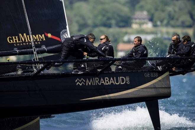 D35 Trophy - Ladycat powered by Spindrift racing Decision 35 - the fleet race of the Open de Versoix, Geneva, Switzerland © Chris Schmid