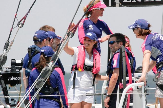 Princess at the helm - Volvo Ocean Race 2014-15  © Marco Nascimento / Volvo Ocean Race