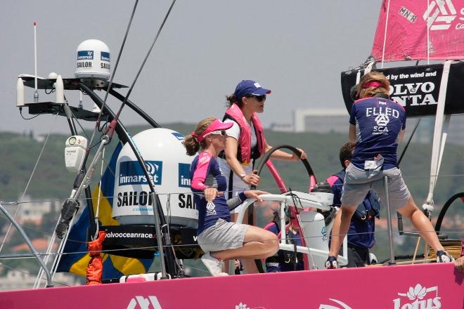 Princess at the helm - Volvo Ocean Race 2014-15  © Marco Nascimento / Volvo Ocean Race