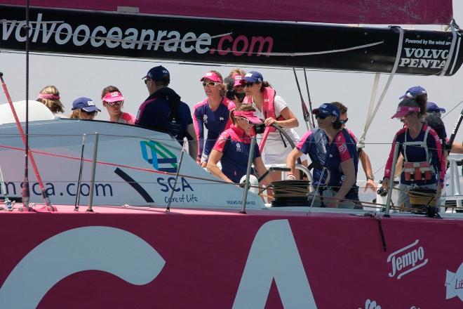 Princess at the helm - Volvo Ocean Race 2014-15  © Marco Nascimento / Volvo Ocean Race