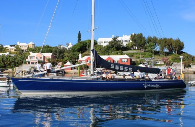 Shindig took Line Honors in the 2013 Marion Bermuda Race. According to finish line chairman Eugene Rayner, the big blue Andrews 68 finished the 645 nm course at 4:55:13 ADT/3:55:13 EDT on Tuesday morning June 18. Although this looked to be a fast race for the first 48 hours, it became painfully slow as the boat inched its way in the last 100 miles approaching Bermuda. - 2015 Marion to Bermuda Race © Spectrum Photo