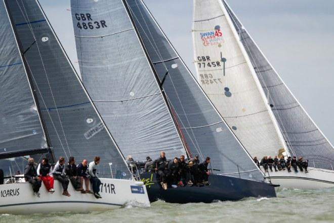 Eala of Rhu, Yes! and Icarus power away from the line on day 2 - Royal Southern YC North Sails June Regatta © Paul Wyeth / www.pwpictures.com http://www.pwpictures.com