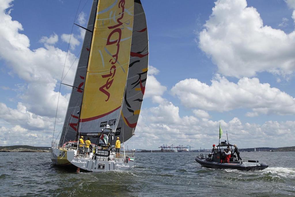 June 22, 2015. Abu Dhabi Ocean Racing arrives in Gothenburg as the winners of the 2014-15 edition of the Volvo Ocean Race. ©  Ian Roman / Abu Dhabi Ocean Racing