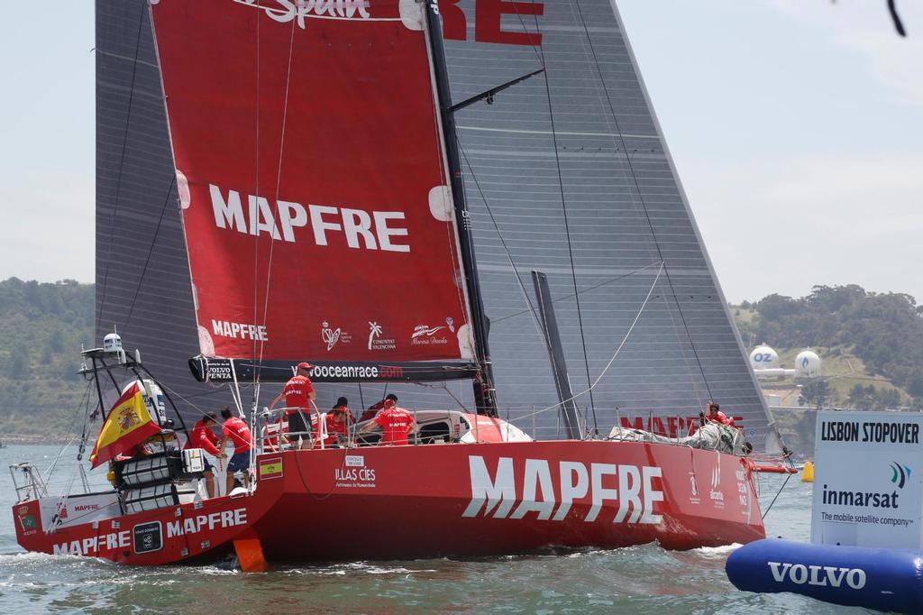 Mapfre rounds ahead of  Team Alvimedica - Practice Race, Lisbon photo copyright Eugenia Bakunova http://www.mainsail.ru taken at  and featuring the  class