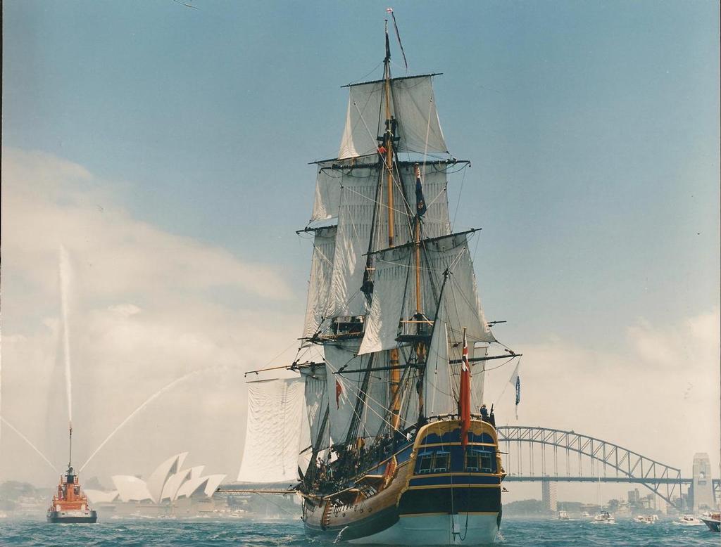 Endeavour entering Sydney Harbour at the end of her maiden voyage - John Longley image © SW