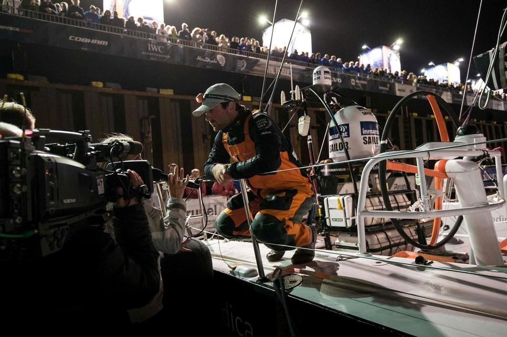 June 19, 2015. Arrivals to the Pitstop in The Hague during Leg 9 to Gothenburg; Team Alvimedica photo copyright Ricardo Pinto / Volvo Ocean Race taken at  and featuring the  class