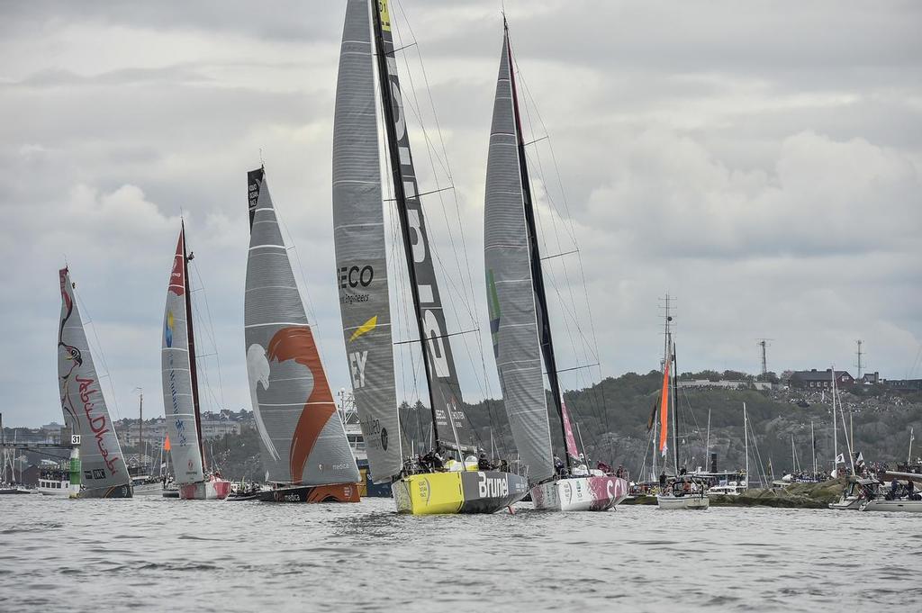 June 27, 2015. Inmarsat In-Port Race Gothenburg. Spectator boars around the fleet photo copyright Ricardo Pinto / Volvo Ocean Race taken at  and featuring the  class