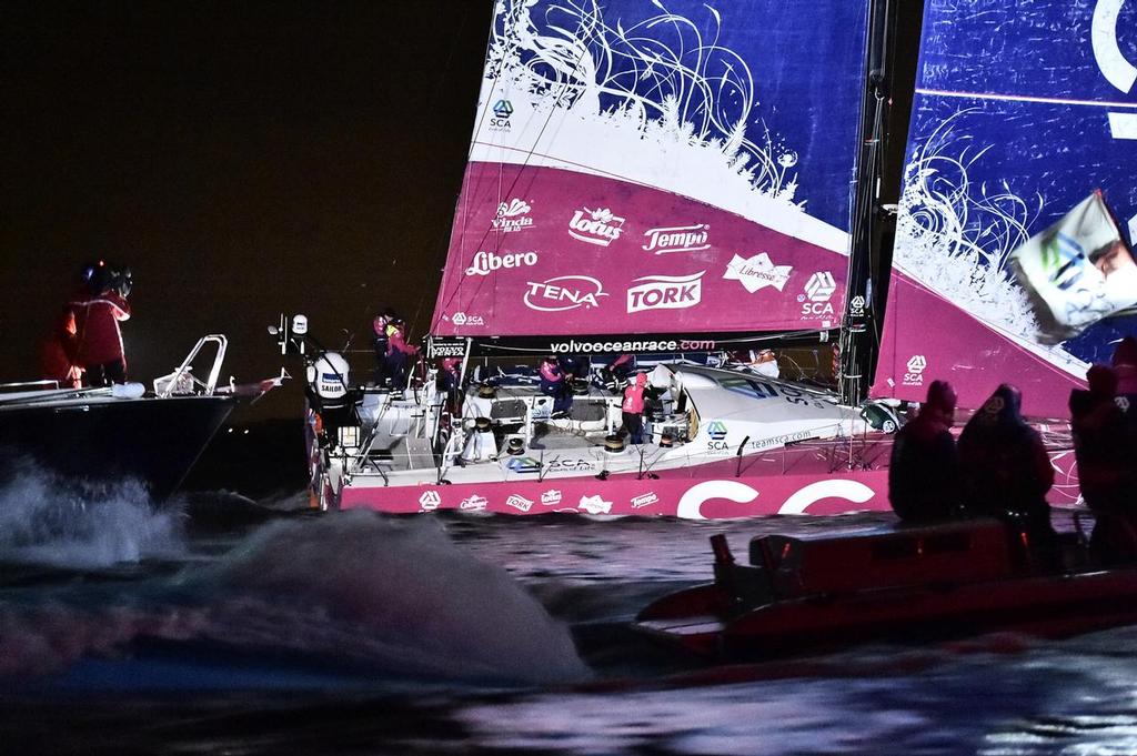 June 11, 2015. Team SCA wins Leg 8 from Lisbon to Lorient © Ricardo Pinto / Volvo Ocean Race