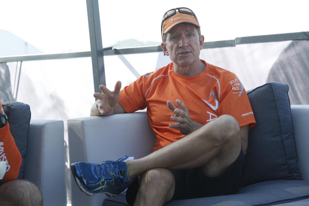 Navigator Will Oxley (AUS) expects a dust-up at Finisterre - Team Alvimedica media session ahead of the Lisbon Practice Race © Eugenia Bakunova http://www.mainsail.ru