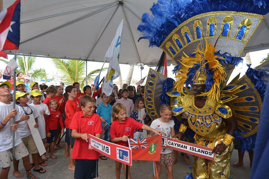 US Virgin Islands' Carnival fun at the Welcome Party of the 23rd International Optimist Regatta. Credit: Dean Barnes © Dean Barnes