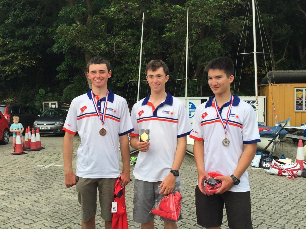 (L-R) Christopher Bezy, Nicholas Bezy, Riley Cameron - 58th HK Festival of Sport Open Dinghy Regatta © J-Asia