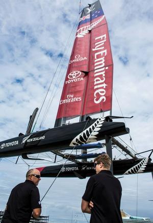 Ray Davies and Peter Burling - Emirates Team NZ - sailing in the Solent - Day 2 photo copyright Lloyd Images/ETNZ http://www.lloydimages.com/ taken at  and featuring the  class