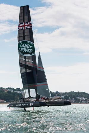The Land Rover BAR AC45 during a training session - 35th America's Cup photo copyright Land Rover BAR taken at  and featuring the  class