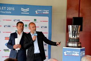 Tour de France à la Voile 2015 - Conférence de presse - 28/05/2015 - Parc Nautique de l’île de Monsieur - Sèvres - France - Christophe Gaumont, Directeur de course du TFV / Christophe Gaumont, race director - Jean-Baptiste Durier, Directeur du TFV / Jean-Baptiste Durier, director of the TFV - Tour de France à la Voile 2015 photo copyright ASO/P.Perreve taken at  and featuring the  class