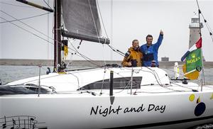 NIGHT AND DAY (FRA) overall winner 2013 Rolex Fastnet Race photo copyright  Rolex/ Kurt Arrigo http://www.regattanews.com taken at  and featuring the  class