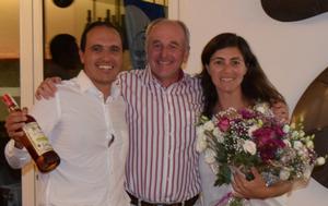 WCC's Andrew Bishop with Martinho and Ingrid from Marina de Lagos - 2015 ARC Portugal photo copyright Jeremy Wyatt taken at  and featuring the  class