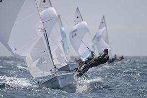 Agnieszka Skrzypulec and Irmina Mrozek Gliszczynska, POL, Women's Two Person Dinghy (470) on day four - 2015 ISAF Sailing WC Weymouth and Portland photo copyright onEdition http://www.onEdition.com taken at  and featuring the  class