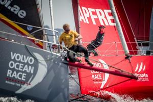 Mapfre and Abu Dhabi Ocean Racing - Volvo Ocean Race - Lorient In-Port Race photo copyright Maria Mui–a / MAPFRE taken at  and featuring the  class