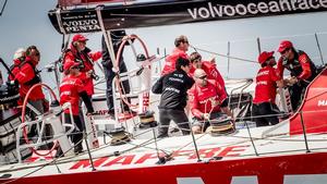 Onboard MAPFRE - Volvo Ocean Race - Lorient In-Port Race photo copyright Maria Mui–a / MAPFRE taken at  and featuring the  class