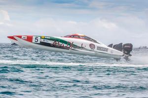 Third round – The Cascais GP - 2015 UIM XCAT World Powerboat Series photo copyright  Marzia Benincasa taken at  and featuring the  class