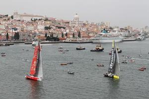 Little wind proved for a difficult start for the Volvo Ocean Race fleet. This is going to be a critical leg for Dongfeng. - Volvo Ocean Race 2015 photo copyright  Ainhoa Sanchez/Volvo Ocean Race taken at  and featuring the  class