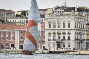 Start of Leg 8 from Lisbon to Lorient.,Team Alvimedica - Volvo Ocean Race 2015 photo copyright Ricardo Pinto / Volvo Ocean Race taken at  and featuring the  class