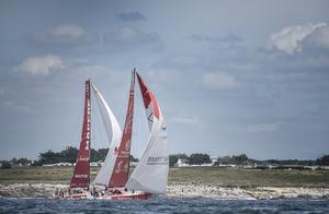 MAPFRE and Dongfeng Race Team - Volvo Ocean Race - Lorient In-Port Race photo copyright Ricardo Pinto / Volvo Ocean Race taken at  and featuring the  class