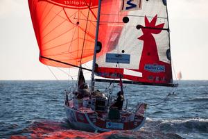 Jeremie Beyou (Maitre Coq) lors de la 2eme etape - 2015 Solitaire du Figaro – Eric Bompard Cachemire photo copyright Alexis Courcoux taken at  and featuring the  class