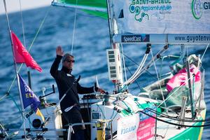 Vincent Biarnes (Groupe Guyot) lors de la 2eme etape - 2015 Solitaire du Figaro – Eric Bompard Cachemire photo copyright Alexis Courcoux taken at  and featuring the  class
