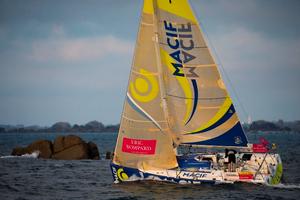 Charlie Dalin (Skipper Macif 2015) lors de la 3eme etape - 2015 Solitaire du Figaro – Eric Bompard Cachemire photo copyright Alexis Courcoux taken at  and featuring the  class