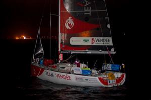Abandon de Benjamin Dutreux (Team Vendee) lors de la 3eme etape - 2015 Solitaire du Figaro – Eric Bompard Cachemire photo copyright Alexis Courcoux taken at  and featuring the  class