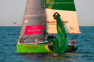 Les Figaros Beneteau au passage de la bouee Owers lors de la 4eme etape - 2015 Solitaire du Figaro – Eric Bompard Cachemire photo copyright Alexis Courcoux taken at  and featuring the  class
