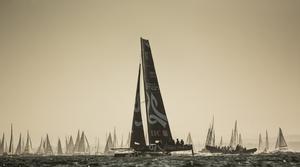 Sultinate of Oman GC32 catamaran taking part in the race today  - 2015 JP Morgan Round the Island Race photo copyright Lloyd Images taken at  and featuring the  class