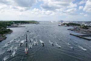 Fleet in action - Volvo Ocean Race 2015 photo copyright Victor Fraile/Volvo Ocean Race http://www.volcooceanrace.com taken at  and featuring the  class