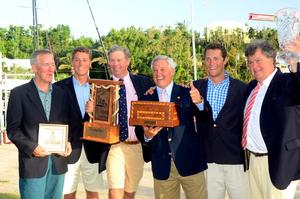 ‘TI’ skippered by Greg Marston was a big winner of the 2015 Marion Bermuda Race Founders Division.  ‘TI’, an Alden Mistral 36 sailed under Celestial Navigation by a family crew. The crew of ‘TI’ consisted of Navigators Andrew Howe and Chase Marston, Watch Captain Peter Stoops, and crewmembers John Omeara and Jake Marston. They are all related, and all are from Falmouth Maine. - 2015 Marion Bermuda Race photo copyright Talbot Wilson taken at  and featuring the  class