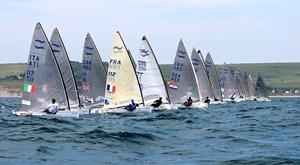 Start of race three - 2015 ISAF Sailing WC Weymouth and Portland photo copyright  Robert Deaves taken at  and featuring the  class