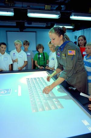 Highly skilled instructors will lead young USODA National Championship Sailors on a Mini-Mission aboard the simulated aircraft carrier &rsquo;Ambition&rsquo;. It&rsquo;s a matter of ``Theme Park  meets Think Tank``. Reservationa are required by July 5th. photo copyright Julie Connerley taken at  and featuring the  class