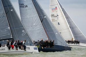 Eala of Rhu, Yes! and Icarus power away from the line on day 2 - Royal Southern YC North Sails June Regatta photo copyright Paul Wyeth / www.pwpictures.com http://www.pwpictures.com taken at  and featuring the  class
